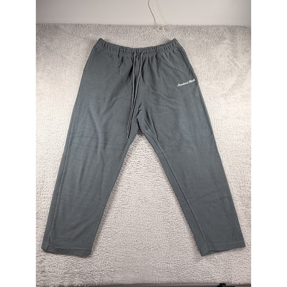 Standard Cloth Sweatpants Mens XL Blue Baggy Wide Leg Lounge Pockets